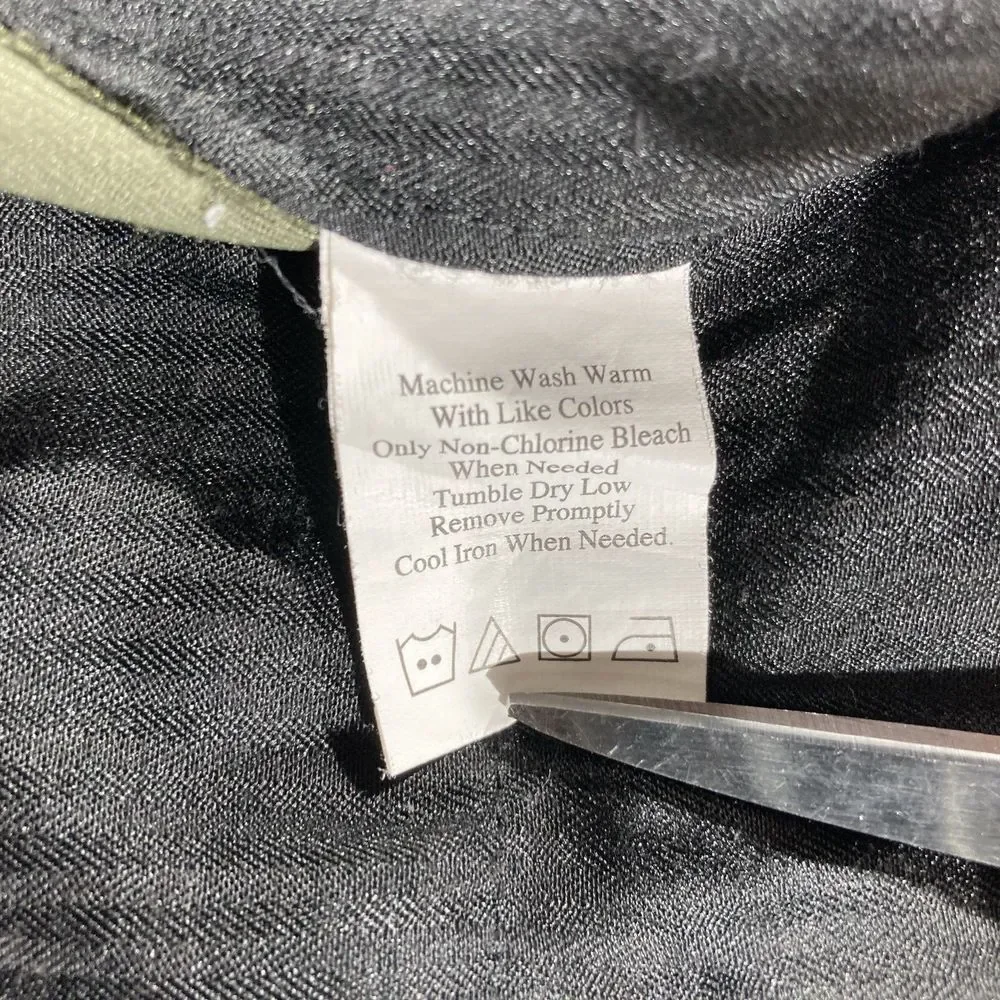 IZOD XFG‎ Pleated Chino Dress Pants Mens Size 34x30 Olive Green 100% Polyester